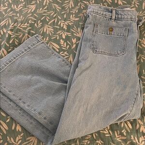 LOFT The Palmer Wide Leg Denim Jeans